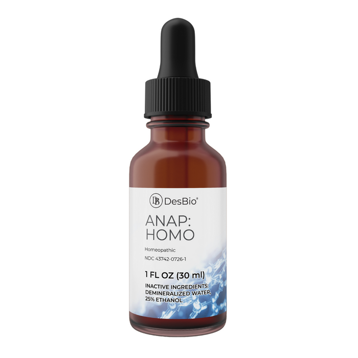 ANAP:HOMO formerly Anaplasma Homochord by DesBio, homeopathic, temporary relief of symptoms related to Anaplasmosis, including head discomfort, muscle complaints, joint ailments and chills