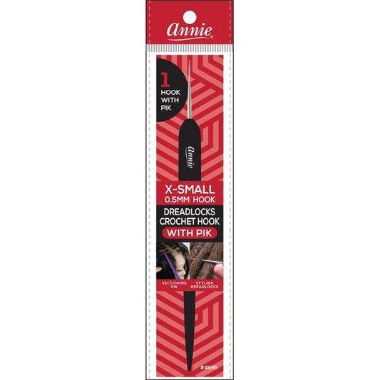 Annie Dreadlocks Crotchet Needle with Pik 1-Hook 0.5mm, 1 Count, Black