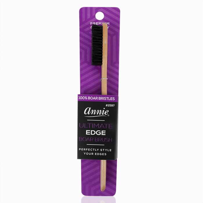 Annie Ultimate Edge Brush 100% Boar Bristle, 1 Count, Light Brown