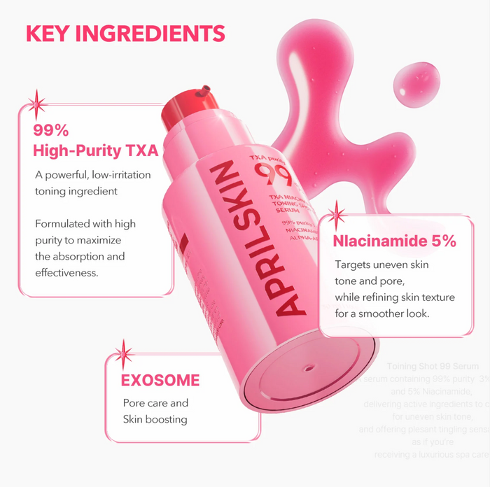 Aprilskin TXA Niacinamide Toning Shot 99 Serum - 30ml