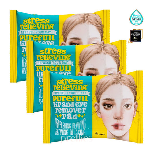 Ariul Stress Relieving Purefull Lip and Eye Remover Pad 30pads x3