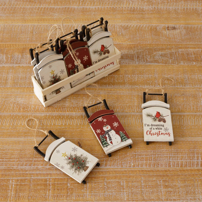 Asstd Sleigh Ornaments