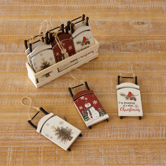 Asstd Sleigh Ornaments