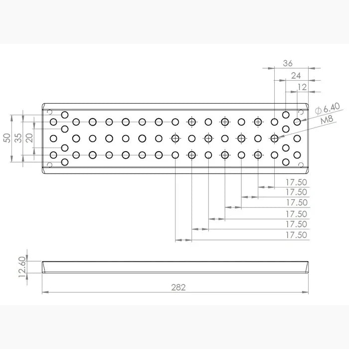 Astro Hutech D-series Dovetail Plate – 282mm (AU010)