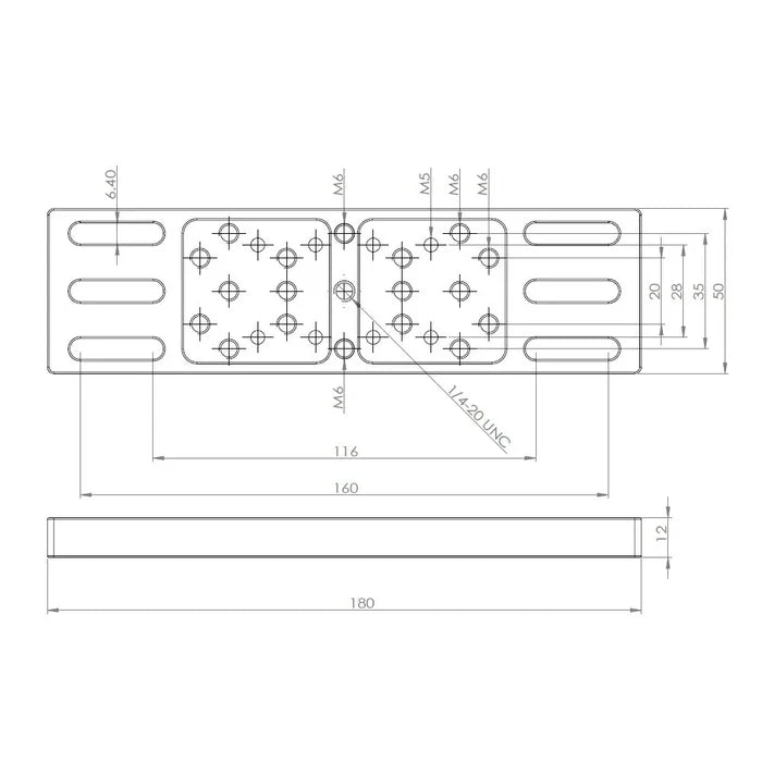 Astro Hutech More Blue Accessory Plate - 180mm (AU012)