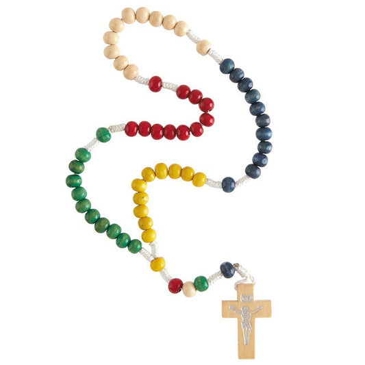 Autom Colorful Cord Wood Rosary