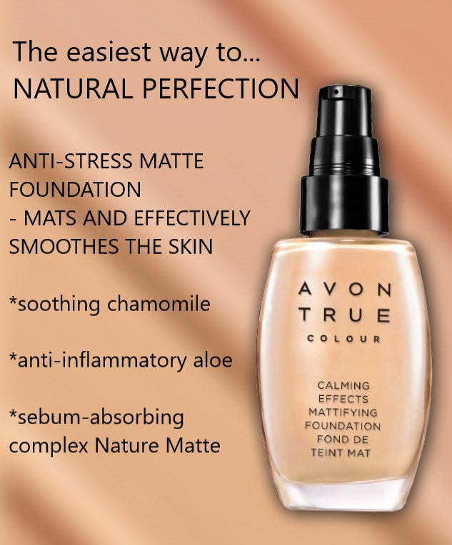 Avon True Calming Effects Mattifying Foundation - 50ml