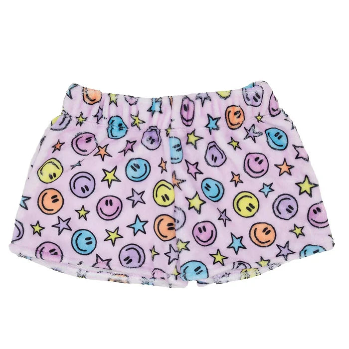Azarhia Smiley Face Fuzzy Short
