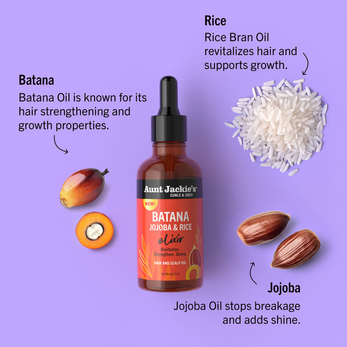 Batana, Jojoba & Rice Elixir Hair Oil