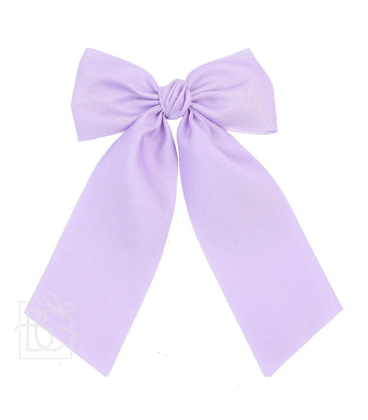 BC 4.5" Light Orchid Satin Bow w/ Euro Knot & Tails