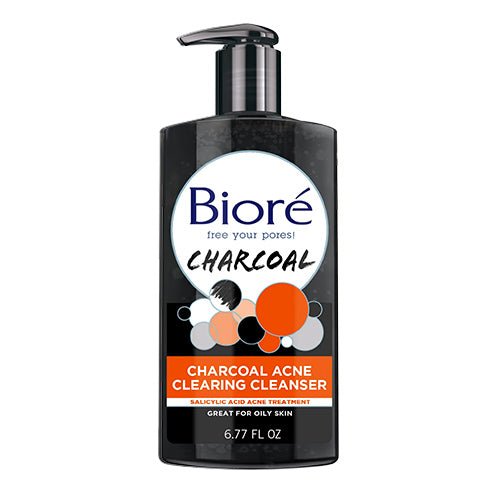 Biore Charcoal Great For Oily Skin Cleanser 6.77oz - ikatehouse