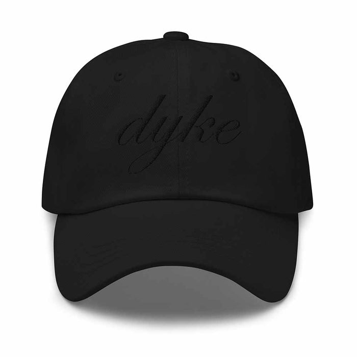 Black-on-black Dyke Twill Dad Hat