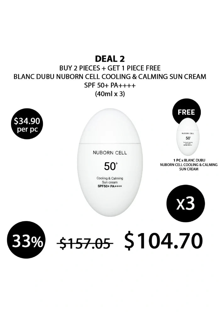 (BUY 2+1 FREE) WHITE BLANC DUBU SUN CREAM