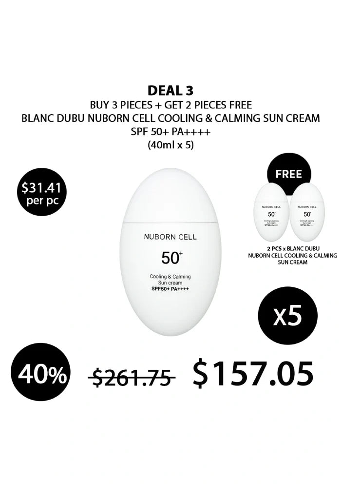 (BUY 3+2 FREE) WHITE BLANC DUBU SUN CREAM