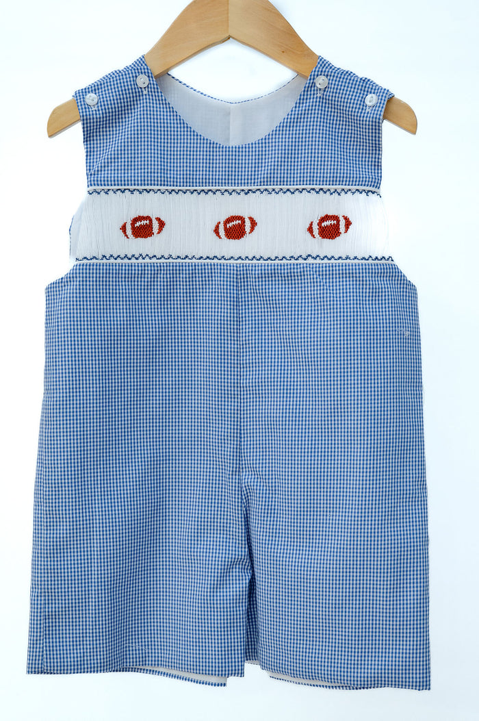 Blue Game Day Smocked Benjamin Jonjon