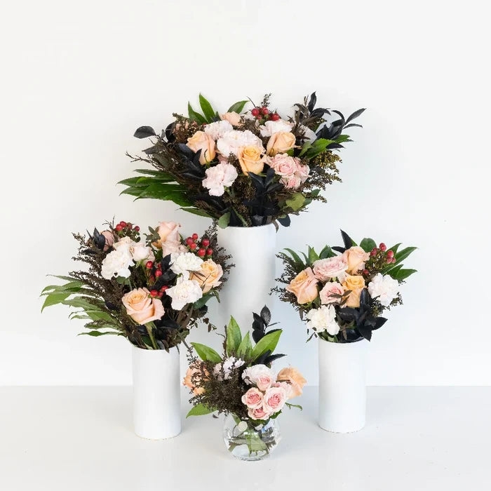 Blush & Berries Flower Centerpieces Hand - Image