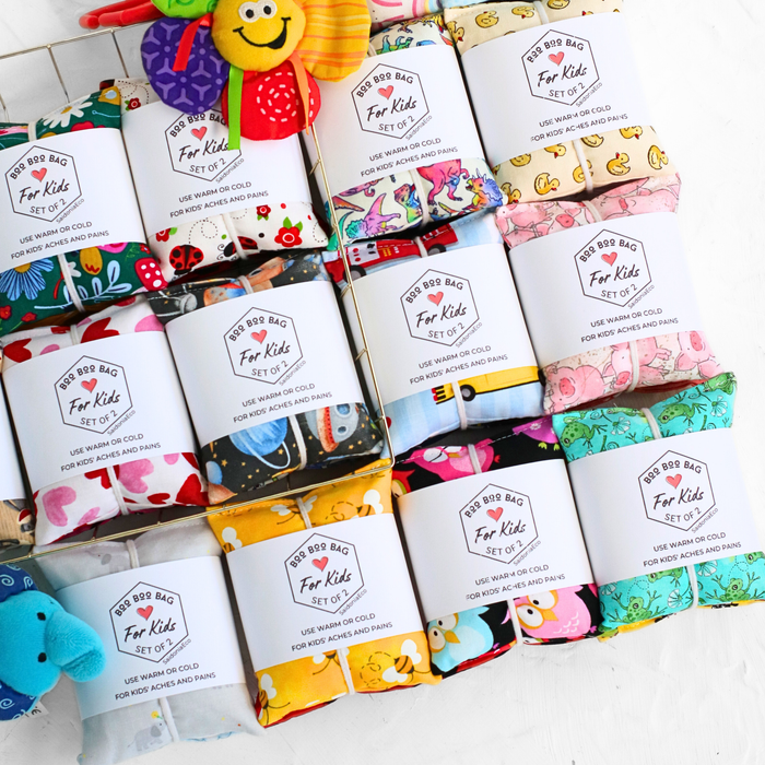 Boo Boo Bag For Kids ⋆ Hot Cold Rice Pack Minis Assorted 2pc