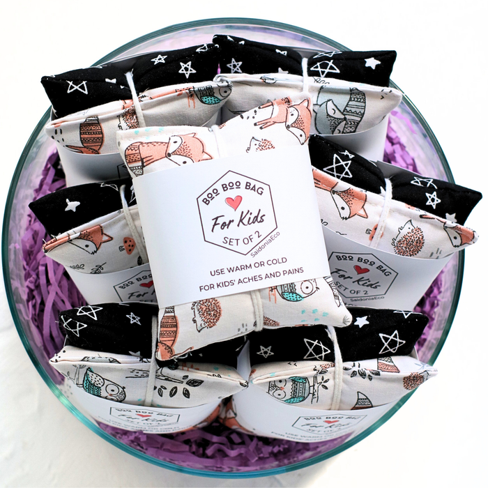 Boo Boo Bag For Kids ⋆ Hot Cold Rice Packs 2pc. Bundle