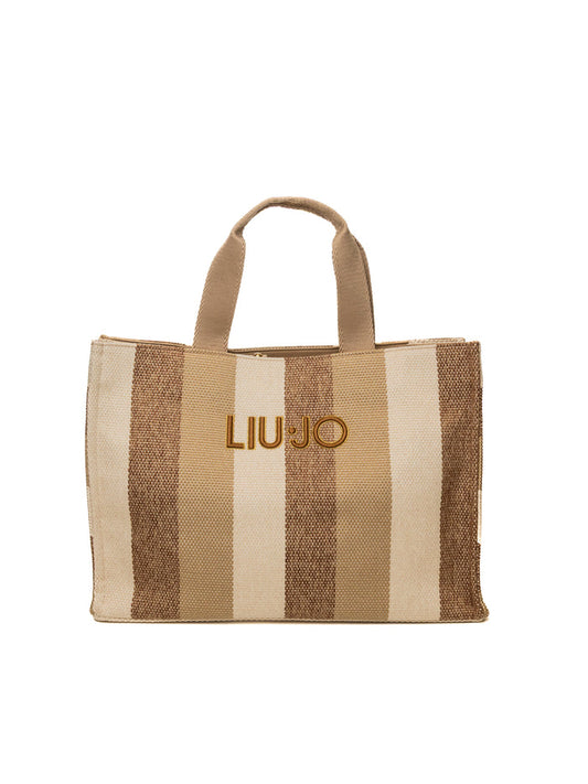 LIU JO borsa a mano striped sabbia 2A6026T2176 STRIPED-00133
