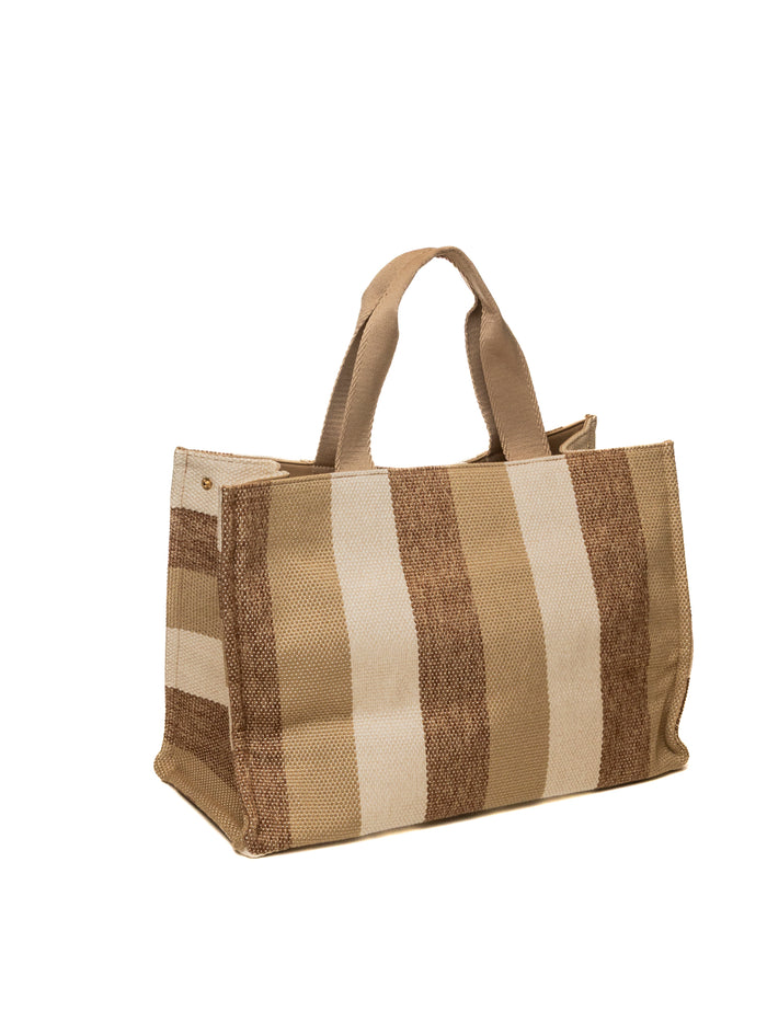 LIU JO borsa a mano striped sabbia 2A6026T2176 STRIPED-00133