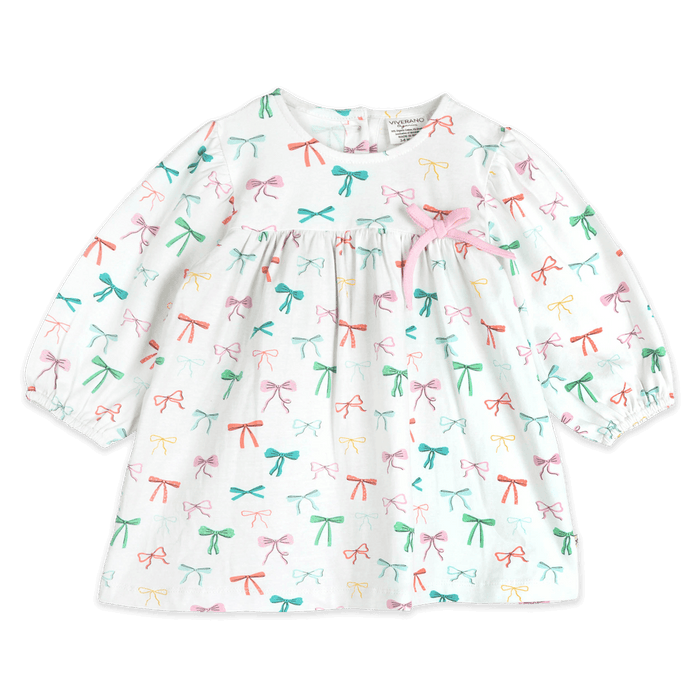 Bows Baby Dress & Legging (Organic Jersey) - Front