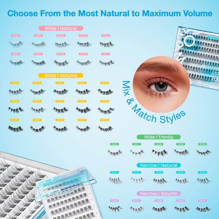 Broadway Diy Cluster Narrow Natural Eyelashes