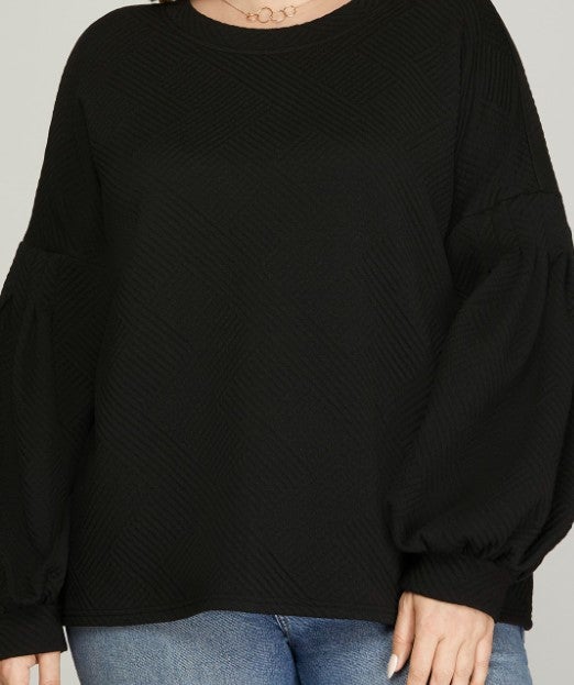 Bubble Sleeve Top