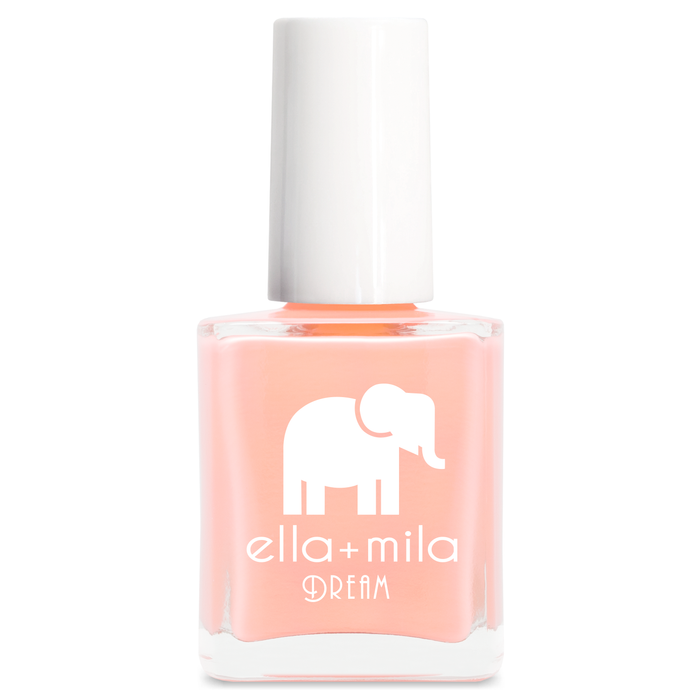 Bubble Trouble peachy bubblegum pink nail polish bottle – ella+mila Dream