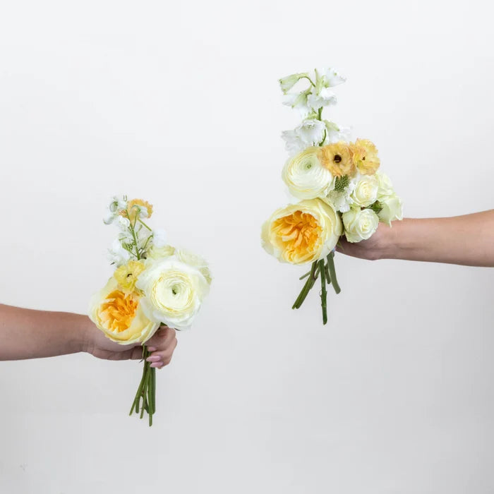Butter Yellow Bouquet Bar Flower Kit Vase - Image