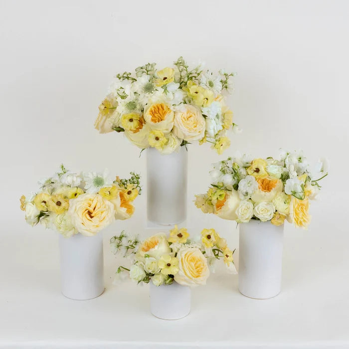 Butter Yellow Flower Centerpiece Close Up - Image