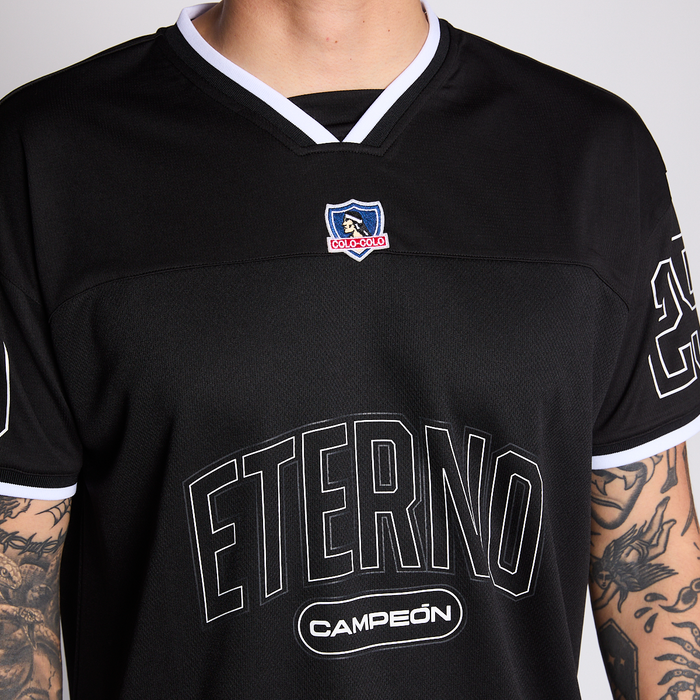 Camiseta Colo Colo Urbano Hombre Eterno Campeón Negro