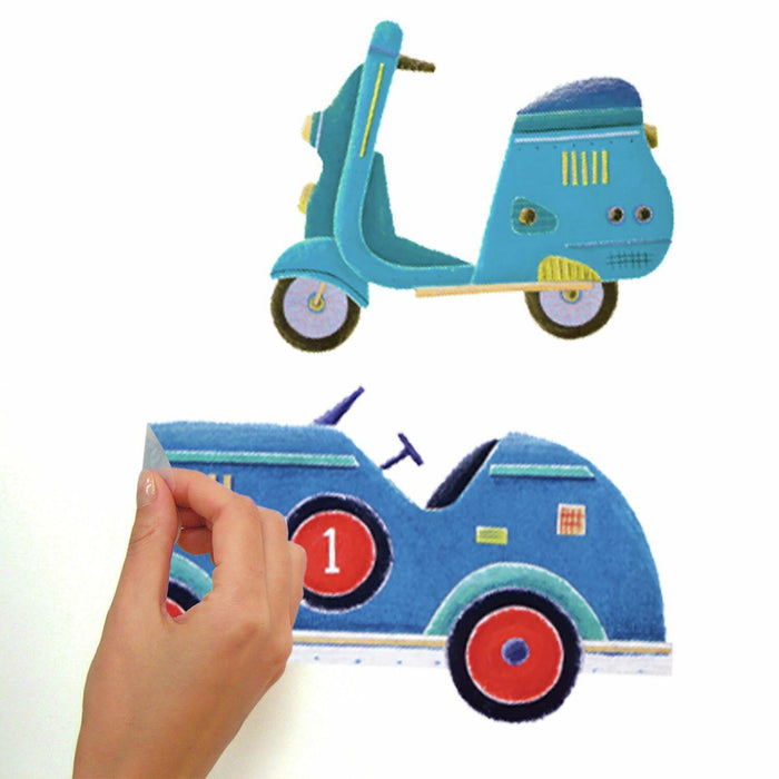Cars And Trucks Transportation Peel And Stick Wall Decals - EonShoppee
