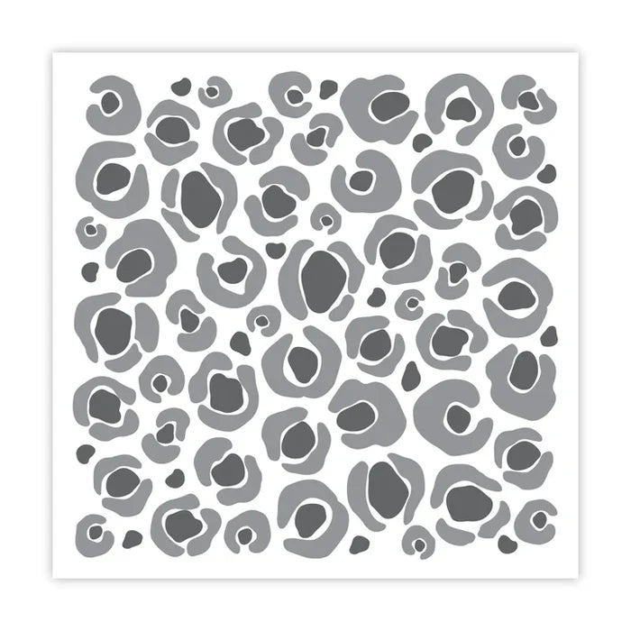 Catherine Pooler - Layered Stencil - Feeling Exotic. Add some leopard print to your next project with the Feeling Exotic Layered Stencils. This set of two stencils allows you to layer up your color combo for an animal print that speaks to you! Available at Embellish Away located in Bowmanville Ontario Canada.