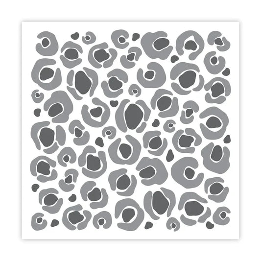 Catherine Pooler - Layered Stencil - Feeling Exotic. Add some leopard print to your next project with the Feeling Exotic Layered Stencils. This set of two stencils allows you to layer up your color combo for an animal print that speaks to you! Available at Embellish Away located in Bowmanville Ontario Canada.