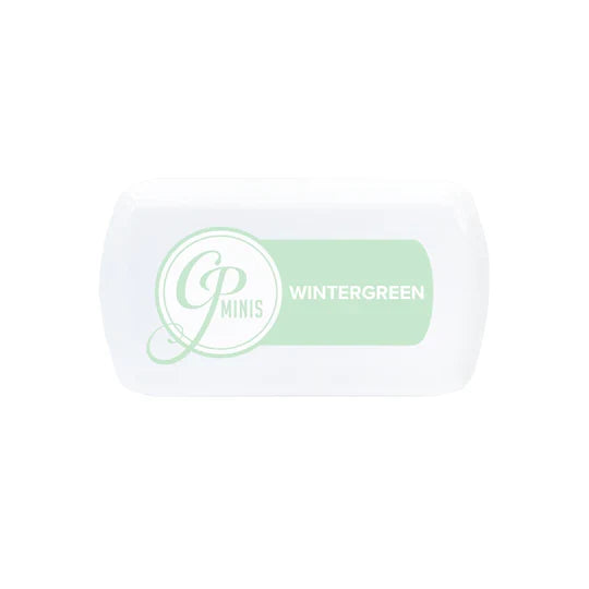 Catherine Pooler - Minis - Spa Collection - Apothecary.Terracotta, Apricot, Ginger, Wintergreen, Crushed Violet, Lilac, Matcha, Whipped Honey. Catherine Pooler Designs Mini Inks are premium dye inks. Each mini pad sold separately. Available at Embellish Away located in Bowmanville Ontario Canada. Wintergreen