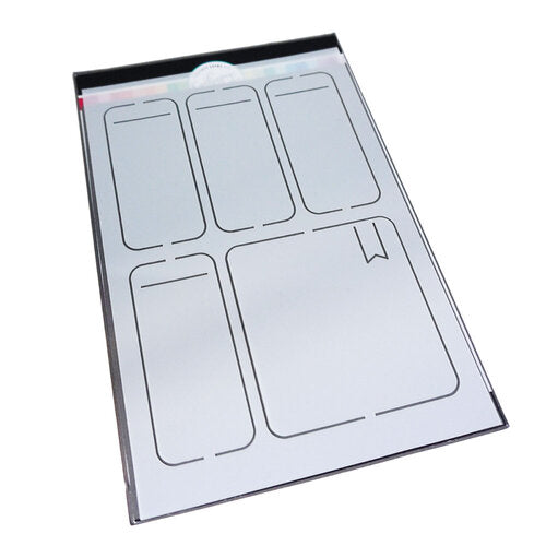 Catherine Pooler - Stencil - At A Glance. This At a Glance reusable stencil is from Catherine Pooler Designs. This stencil is perfect for making a 5 day week on a page of a Canvo or other planner or journal (sold separately). Available at Embellish Away located in Bowmanville Ontario Canada.