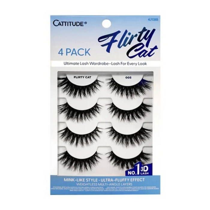 Cattitude Lash Flirty Cat 4 Pairs #4LFC005