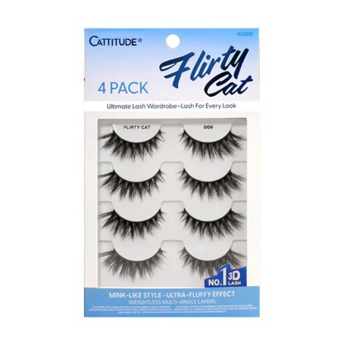 Cattitude Lash Flirty Cat 4 Pairs #4LFC006