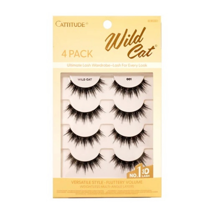 Cattitude Lash Wild Cat 4 Pairs #4LWC001