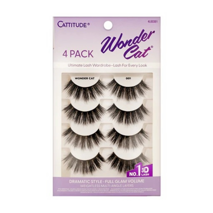 Cattitude Lash Wonder Cat 4 Pairs #4LOC001