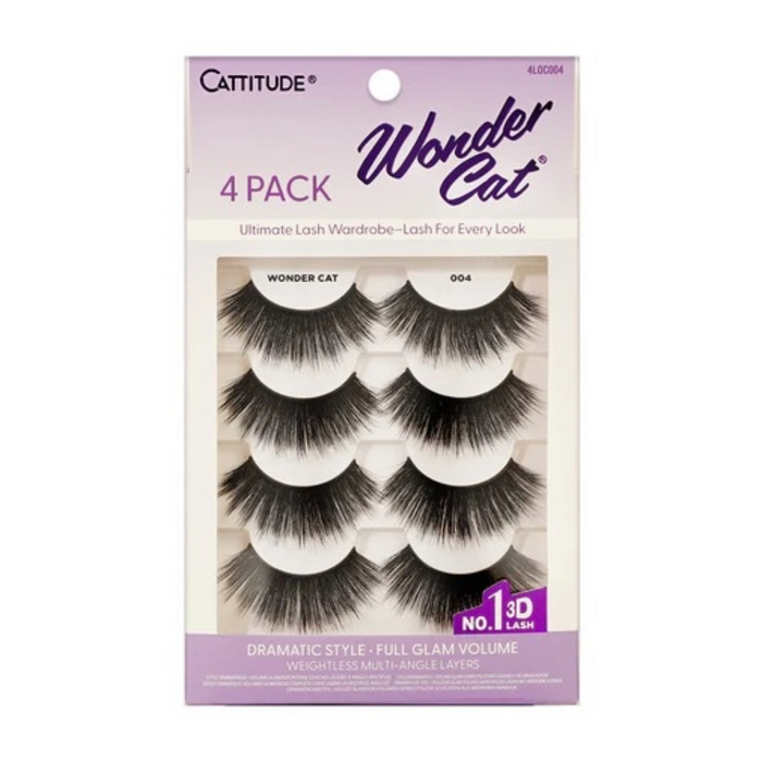 Cattitude Lash Wonder Cat 4 Pairs #4LOC004