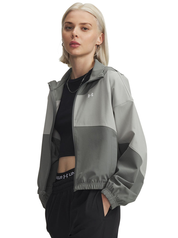 UA Rival Woven Chaqueta verde para mujer