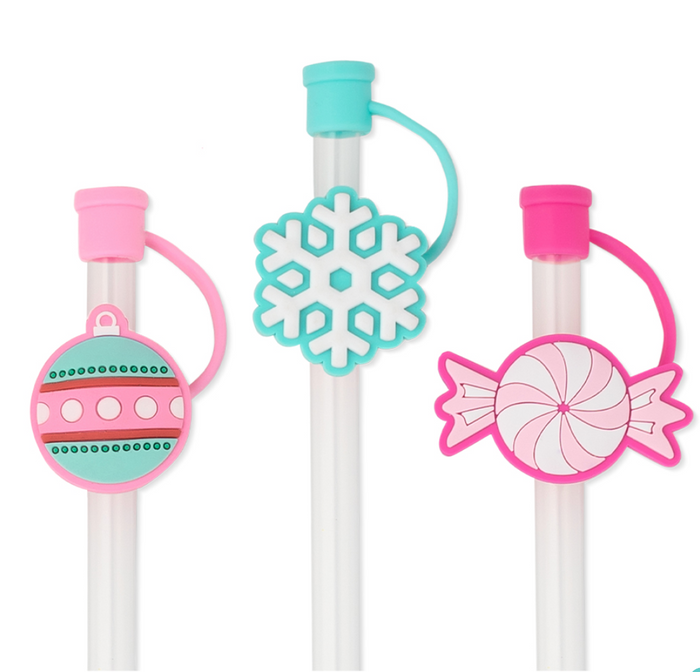 Christmas Sweets Straw Topper Set