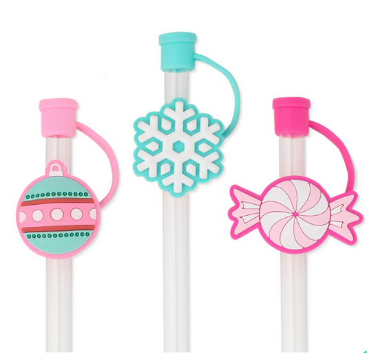 Christmas Sweets Straw Topper Set