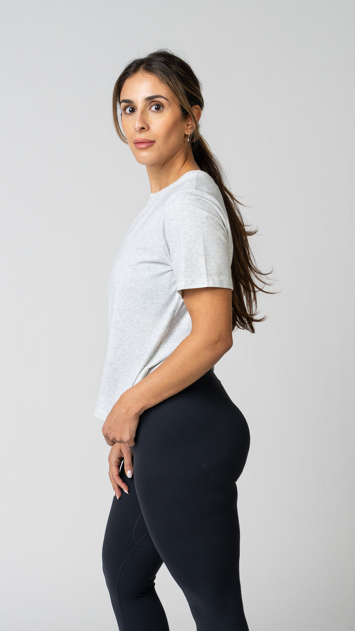 Classic Tee in Heather Fog Grey - view 3
