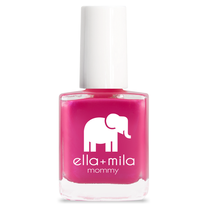 Cosmo Pink iridescent dark hot pink nail polish bottle – ella+mila