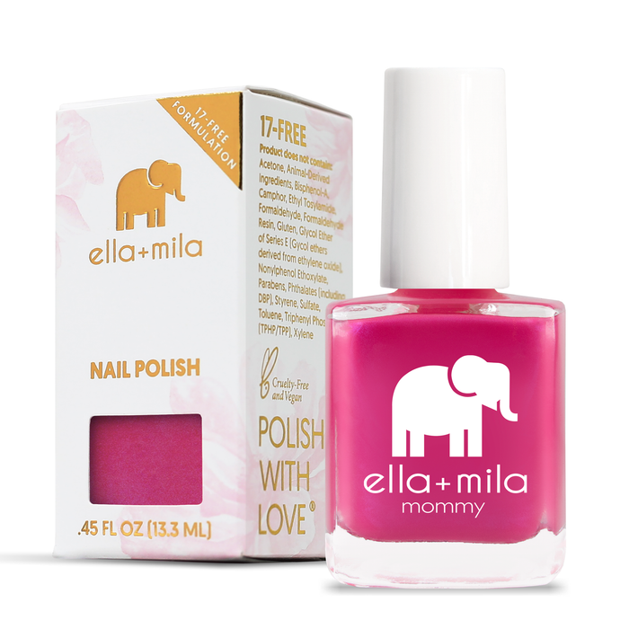 Cosmo Pink nail polish with its retail box, 0.45 fl oz