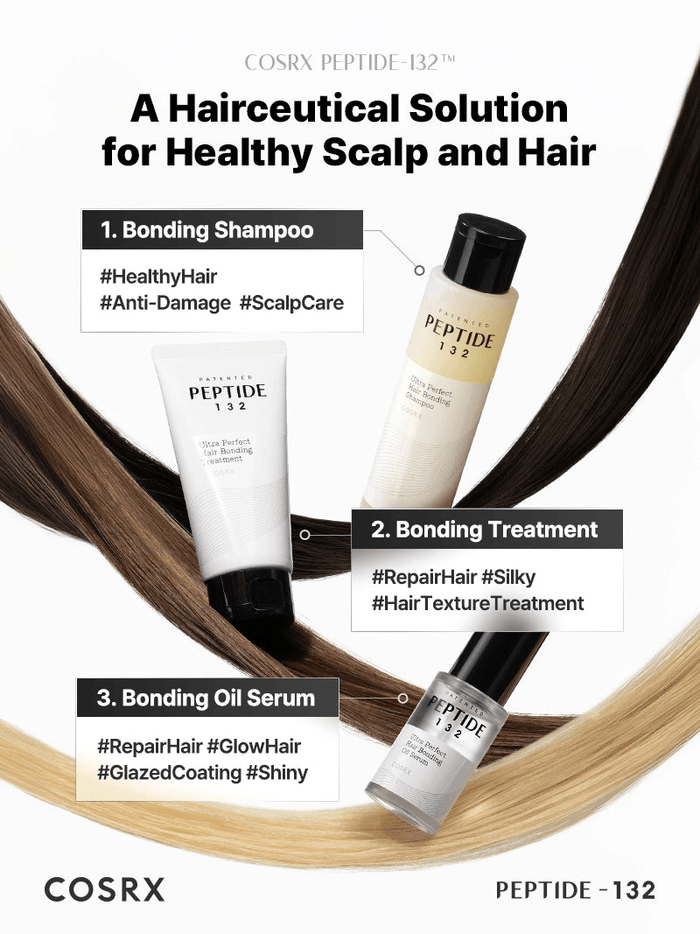 Cosrx Peptide - 132 Ultra Perfect Hair Bonding Treatment 120ml علاج ربط الشعر المثالي من كوسركس ببتيد - 132 - Princess Cosmetics Qatar