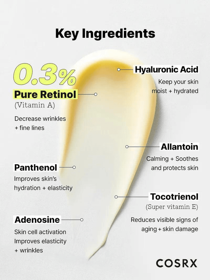 Cosrx The Retinol 0.3 Cream 20ml كريم الريتينول 0.3 من كوسركس - Princess Cosmetics Qatar