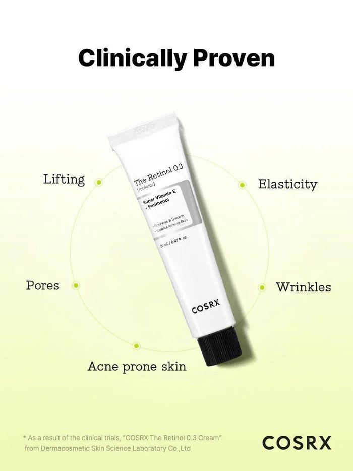Cosrx The Retinol 0.3 Cream 20ml كريم الريتينول 0.3 من كوسركس - Princess Cosmetics Qatar